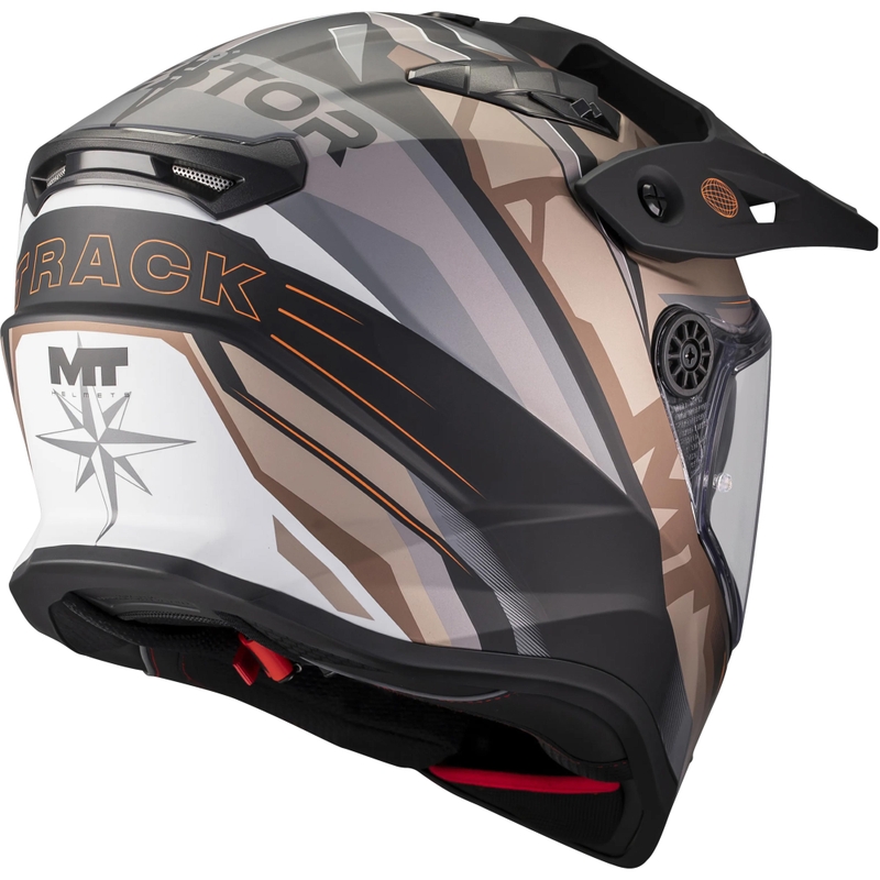Enduro motociklistička kaciga MT Track SV Questor B9 mat crno-smeđa