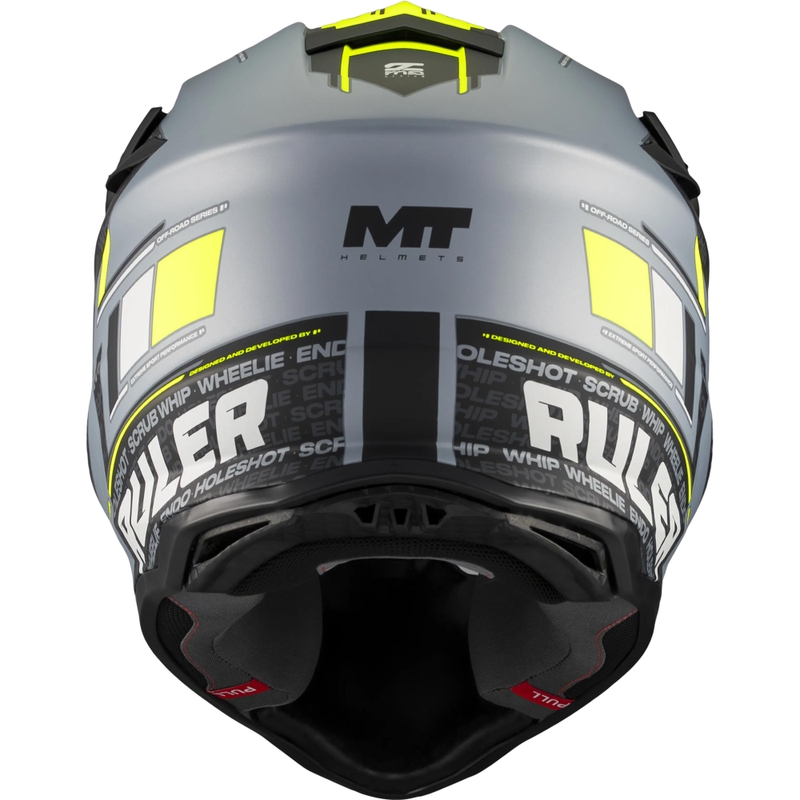Motokros kaciga MT Falcon S Ruler C2 mat crno-sivo-fluo žuta