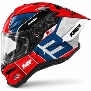Integralna motociklistička kaciga MT KRE 2 PLUS Danish 26 Season B5 crveno-plava