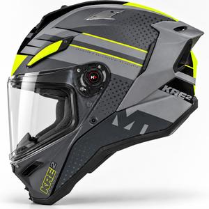 Integralna motociklistička kaciga MT KRE 2 Fussion C2 mat-sjajna siva-fluo žuta