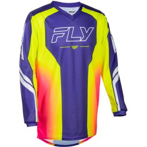 FLY Racing F-16 Raze dječji motokros dres ljubičasto-crveno-žuti