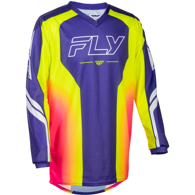 FLY Racing F-16 Raze dječji motokros dres ljubičasto-crveno-žuti