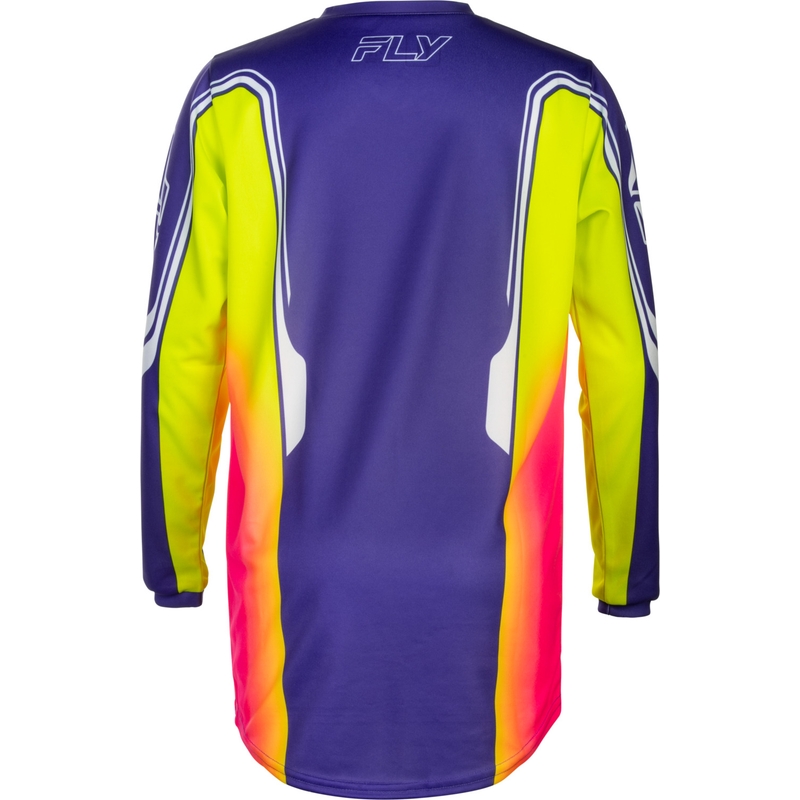 FLY Racing F-16 Raze dječji motokros dres ljubičasto-crveno-žuti
