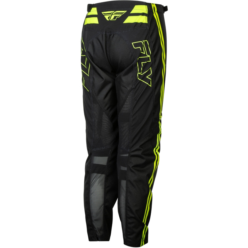 Dječje motokros hlače FLY Racing F-16 Raze crno-fluo žute