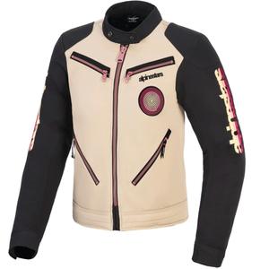 Ženska motociklistička jakna Alpinestars Stella Grace, pješčano-crna-višebojna