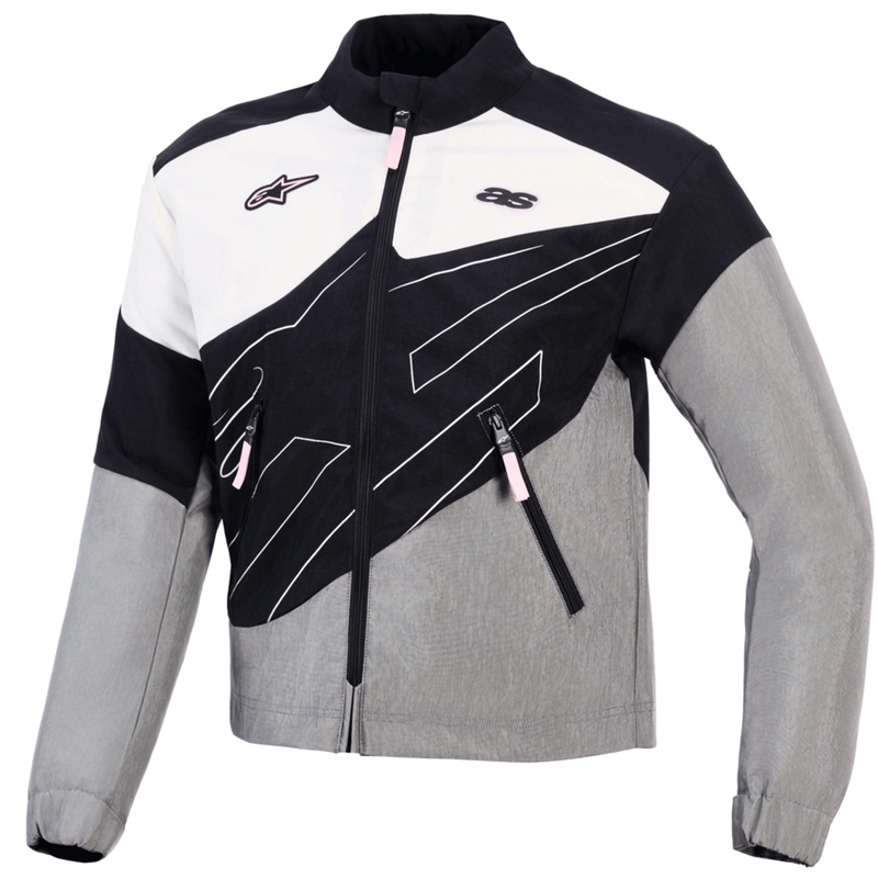 Ženska motociklistička jakna Alpinestars Stella Moshell crno-sivo-bijelo-roza