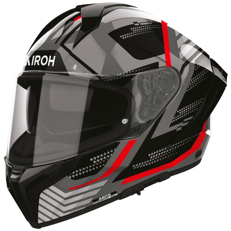 Airoh Matryx Starburst integralna motociklistička kaciga crno-crvena
