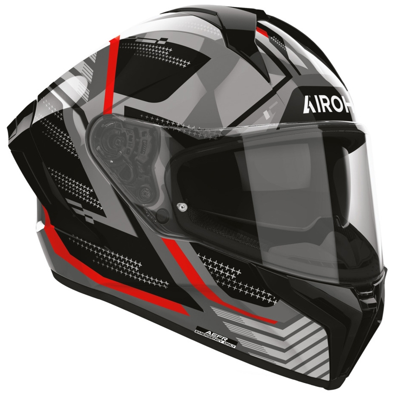Airoh Matryx Starburst integralna motociklistička kaciga crno-crvena