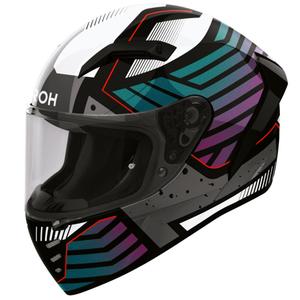 Airoh Connor Flex full-face motociklistička kaciga bijelo-sivo-plavo-ljubičasta