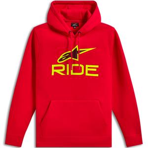 Alpinestars Ride Hoodie 3 crveno-fluo žuto-crna
