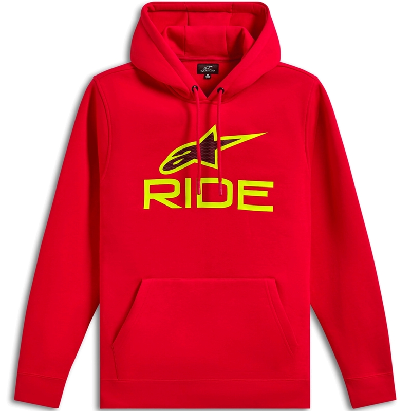 Alpinestars Ride Hoodie 3 crveno-fluo žuto-crna