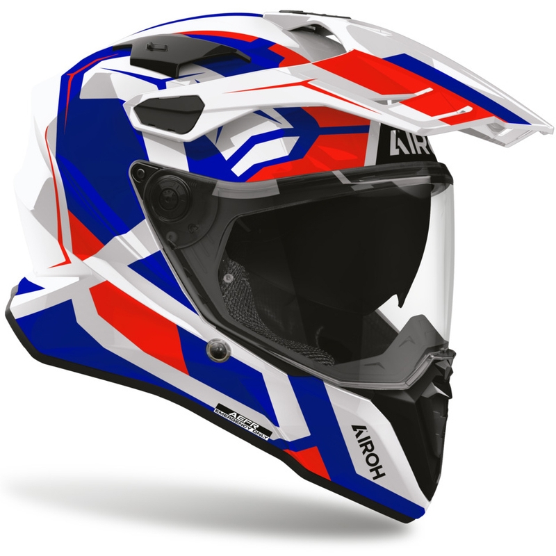 Enduro motociklistička kaciga Airoh Commander 2 Polar plavo-crvena