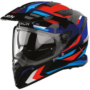 Enduro motociklistička kaciga Airoh BADX-X Glitch plavo-crvena