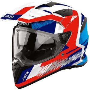 Enduro motociklistička kaciga Airoh BADX-X Airspeed plavo-crvena