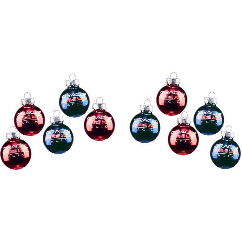 Red Bull Christmas Bauble set božićnih ukrasa od 10 komada tamnoplavo-crvenih