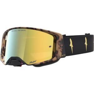 Alpinestars Supertech Zona motocross naočale ograničenog izdanja crno-smeđe boje sa zrcalno zlatnim pleksiglasom