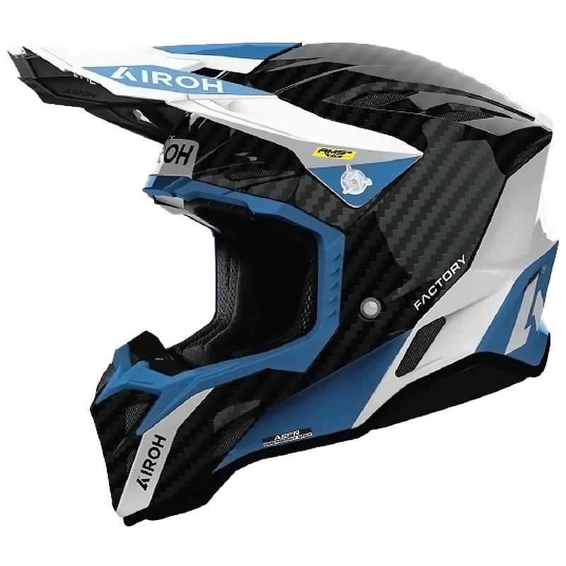 Motokros kaciga za motocikle Airoh Aviator Factory Petrol Carbon siva