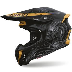 Airoh Twist 3 Maleficent motocross kaciga mat crno-zlatna