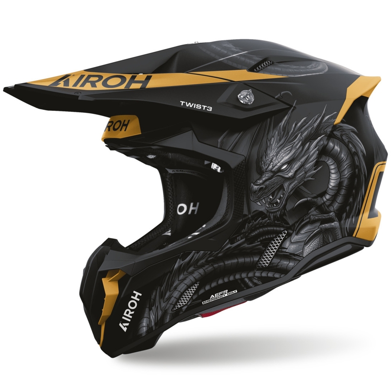 Airoh Twist 3 Maleficent motocross kaciga mat crno-zlatna