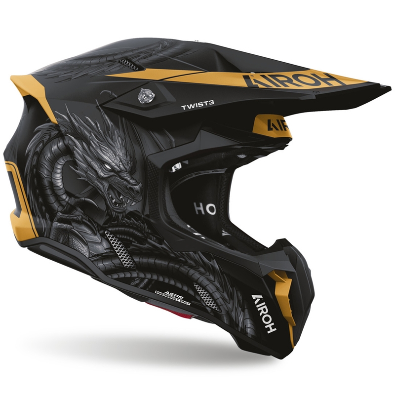 Airoh Twist 3 Maleficent motocross kaciga mat crno-zlatna