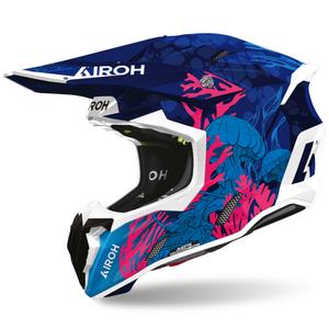 Airoh Twist 3 podvodna kaciga za motokros plavo-bijelo-roza