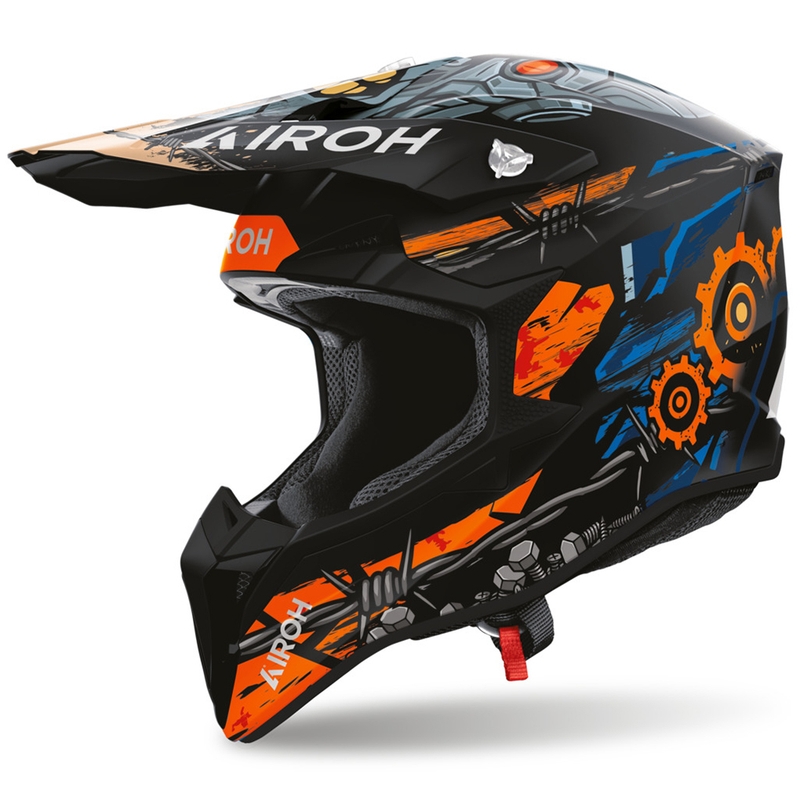 Airoh Wraaap Gear motocross kaciga mat crno-narančasta