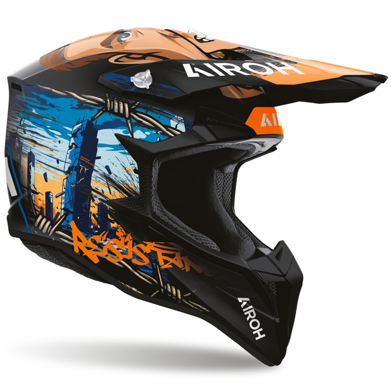 Airoh Wraaap Gear motocross kaciga mat crno-narančasta