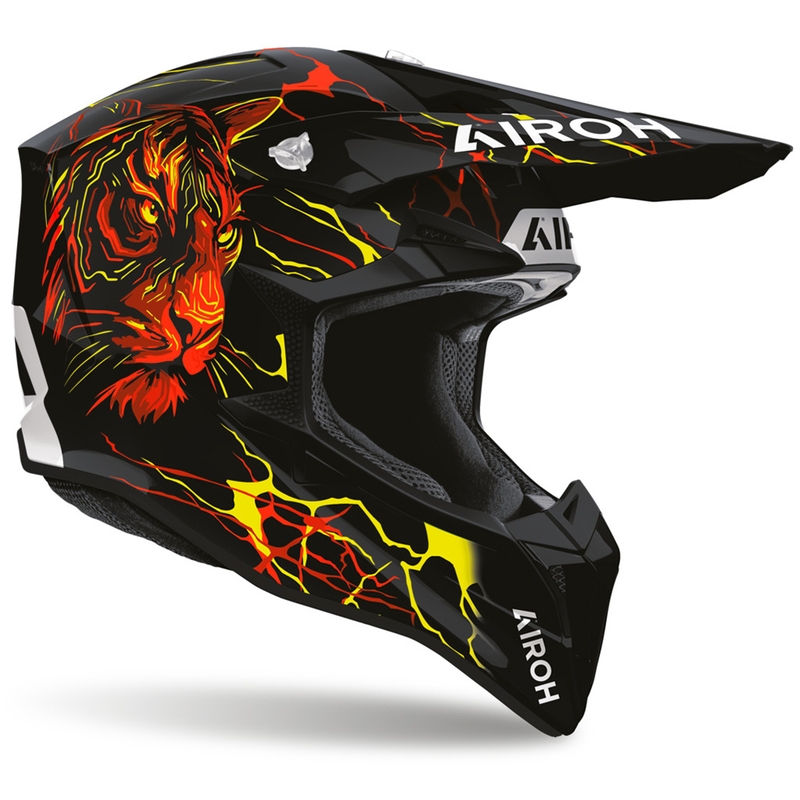 Airoh Wraaap Tyger kaciga za motokros crno-crveno-žuta
