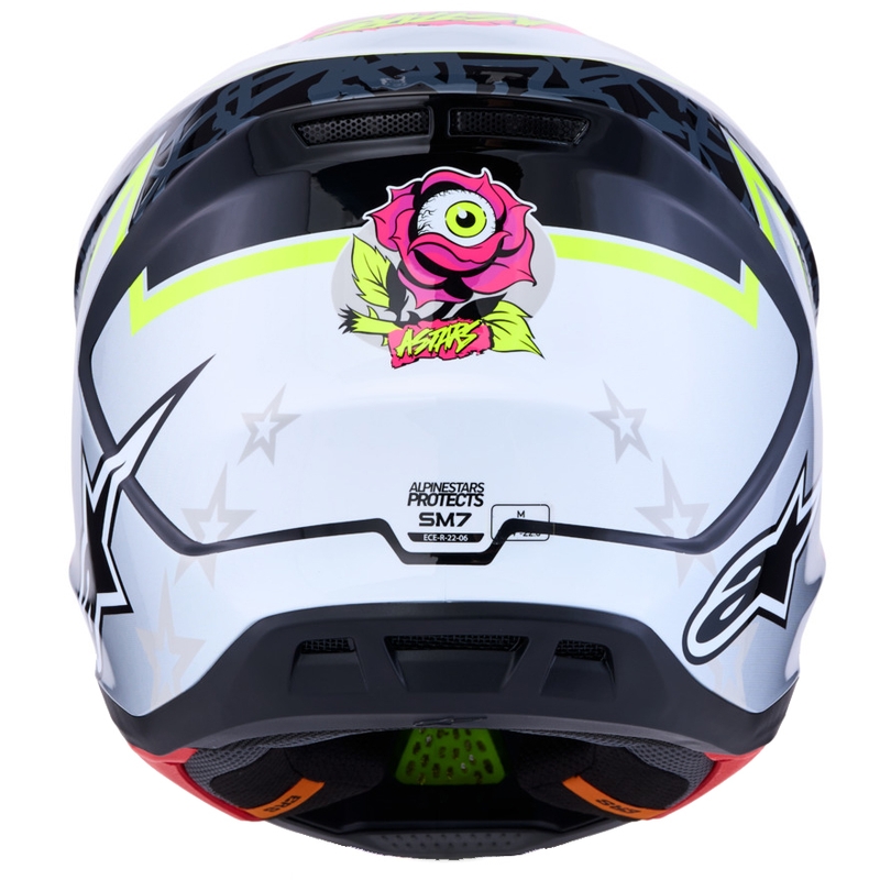 Alpinestars Supertech S-M7 Blaster kaciga za motokros, sivo-fluo žuta
