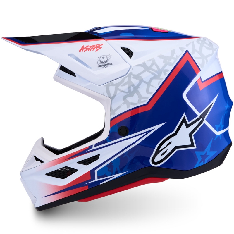 Alpinestars Supertech S-M7 Blaster bijelo-plava kaciga za motokros