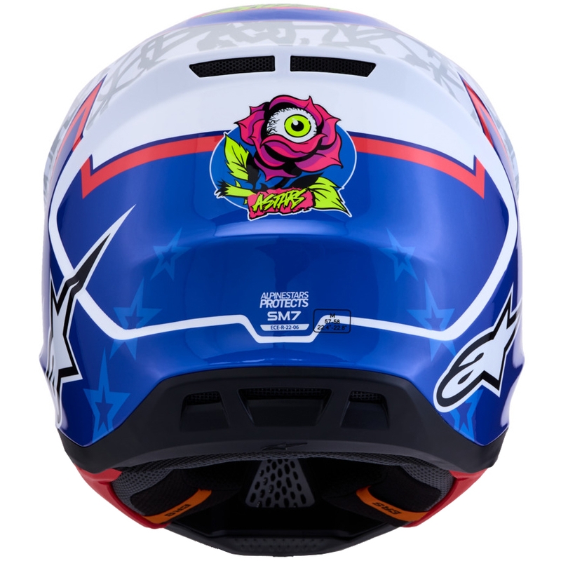 Alpinestars Supertech S-M7 Blaster bijelo-plava kaciga za motokros