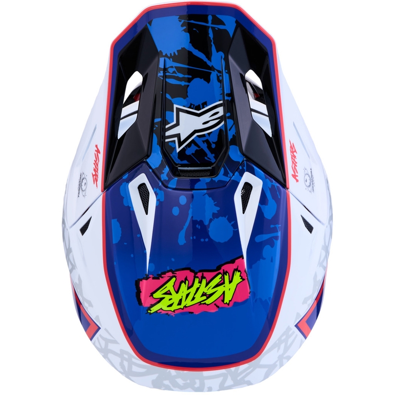Alpinestars Supertech S-M7 Blaster bijelo-plava kaciga za motokros