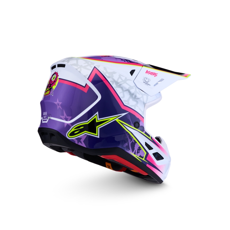 Alpinestars Supertech S-M7 Blaster kaciga za motokros ljubičasto-bijela