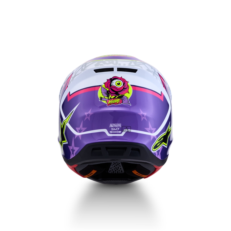 Alpinestars Supertech S-M7 Blaster kaciga za motokros ljubičasto-bijela