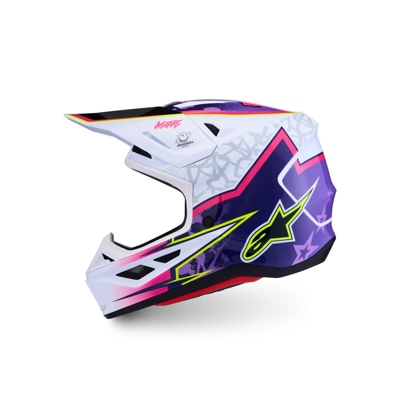 Alpinestars Supertech S-M7 Blaster kaciga za motokros ljubičasto-bijela