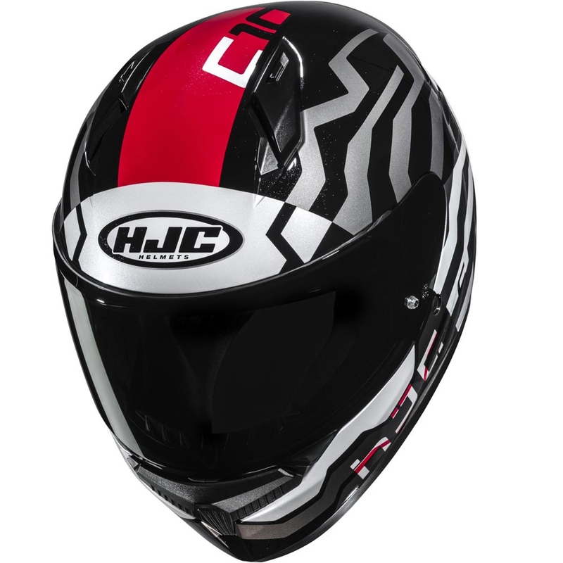 HJC C10 Blade MC1 integralna motociklistička kaciga crno-bijelo-crvena