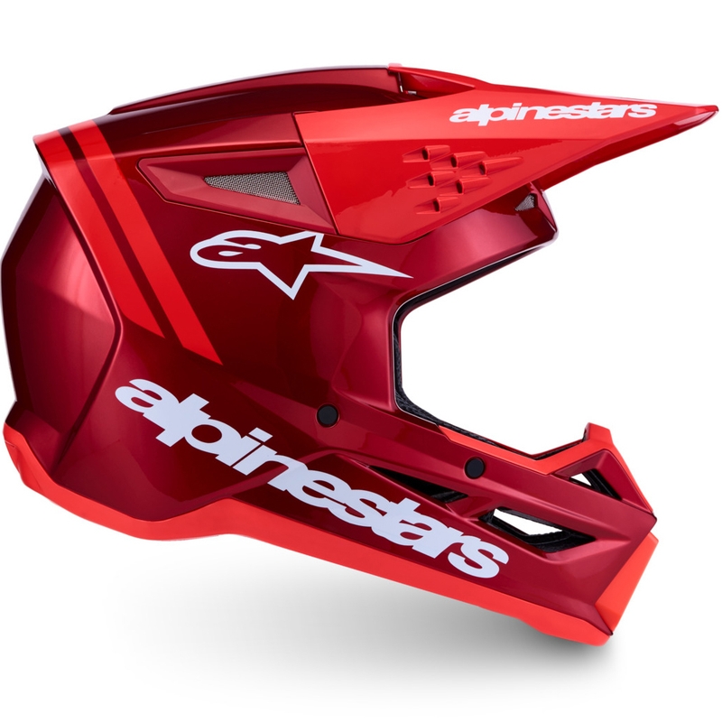 Alpinestars S-M3 Radium fluo crveno-bijela motokros kaciga
