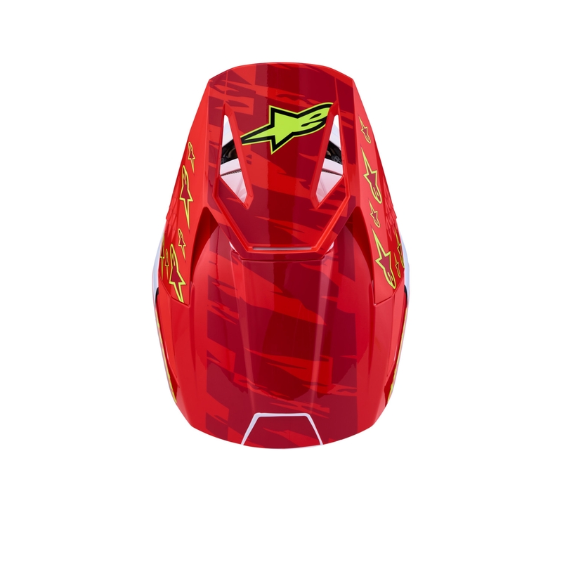 Alpinestars S-M3 Falcon kaciga za motokros fluo crveno-bijela