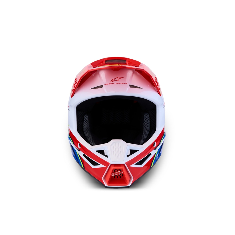 Alpinestars S-M3 Falcon kaciga za motokros fluo crveno-bijela