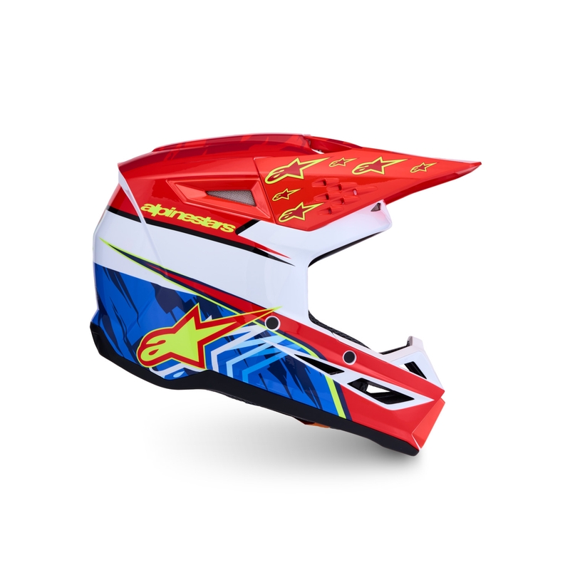 Alpinestars S-M3 Falcon kaciga za motokros fluo crveno-bijela