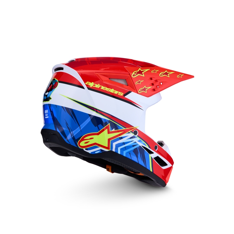 Alpinestars S-M3 Falcon kaciga za motokros fluo crveno-bijela