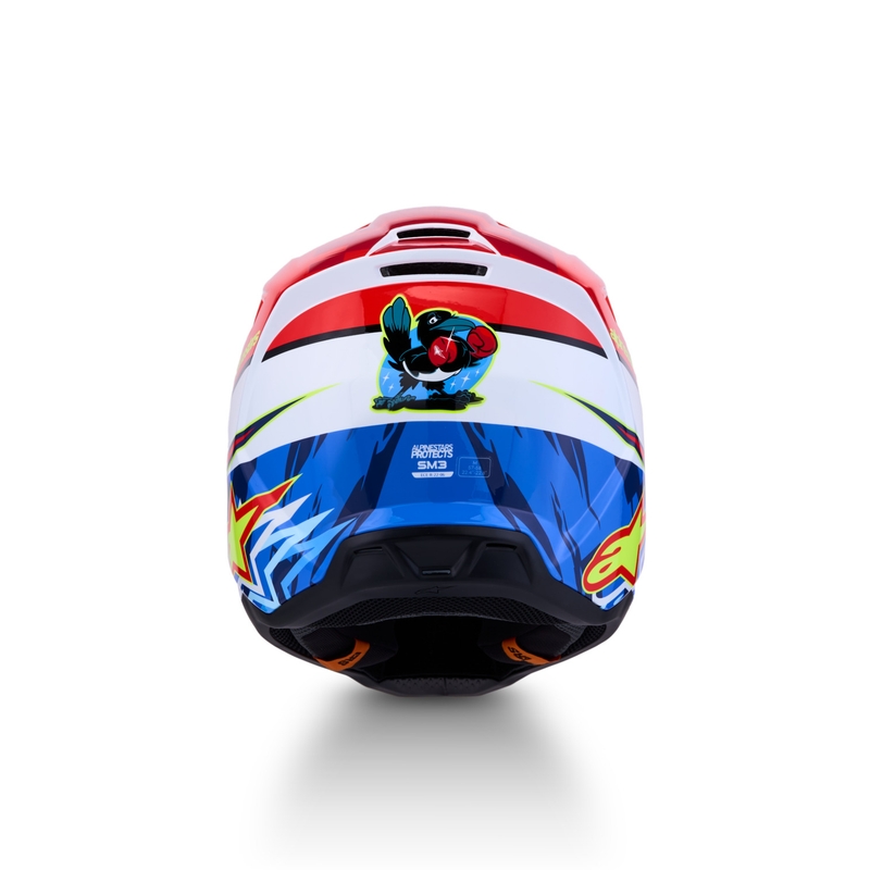 Alpinestars S-M3 Falcon kaciga za motokros fluo crveno-bijela
