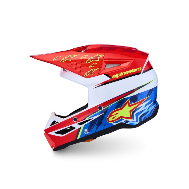 Alpinestars S-M3 Falcon kaciga za motokros fluo crveno-bijela
