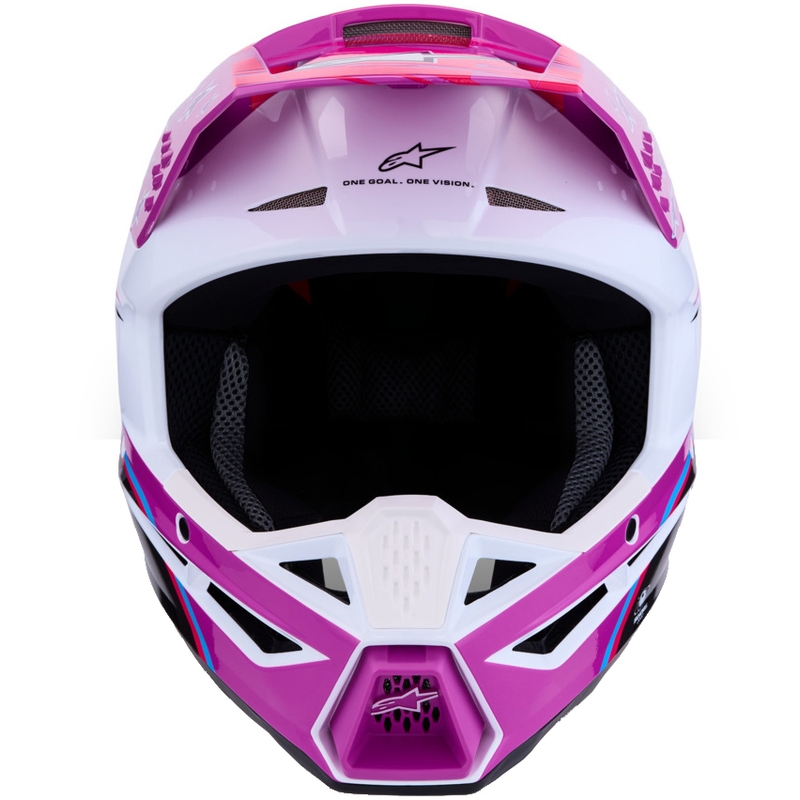 Alpinestars S-M3 Falcon kaciga za motokros ljubičasto-bijelo-fluo roza