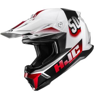 Motokros kaciga HJC C50 Dash MC1 bijelo-crno-crvena