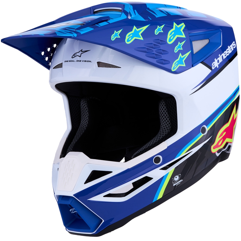 Alpinestars S-M3 Falcon kaciga za motokros, plavo-bijelo-crna