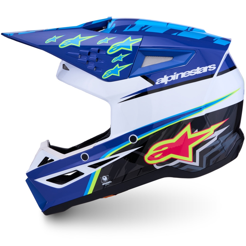 Alpinestars S-M3 Falcon kaciga za motokros, plavo-bijelo-crna