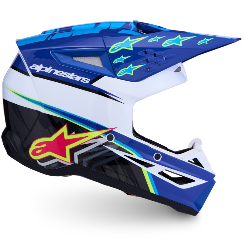 Alpinestars S-M3 Falcon kaciga za motokros, plavo-bijelo-crna