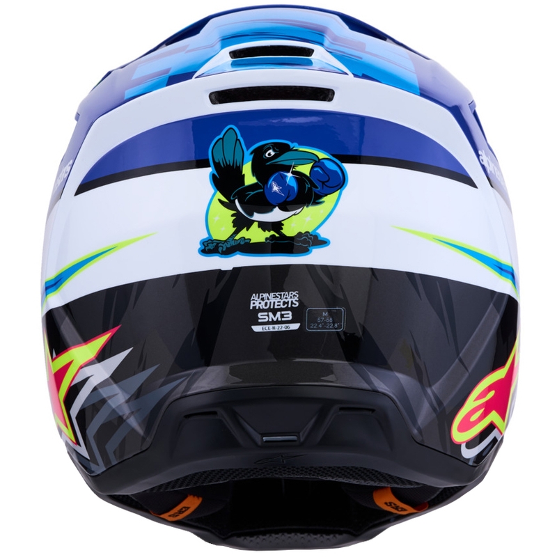 Alpinestars S-M3 Falcon kaciga za motokros, plavo-bijelo-crna