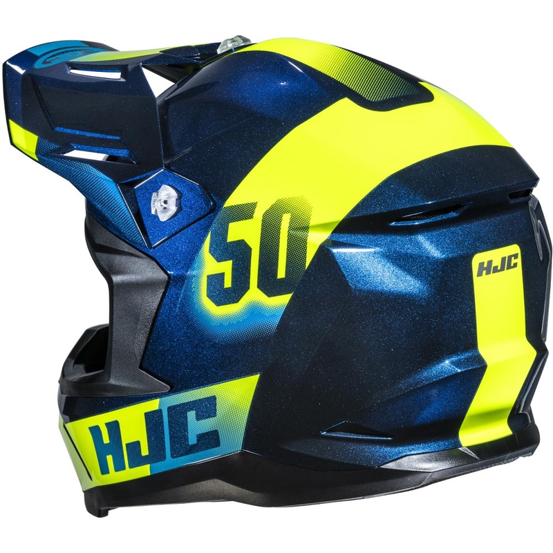 Motokros kaciga HJC C50 Dash MC2 plavo-fluo žuta